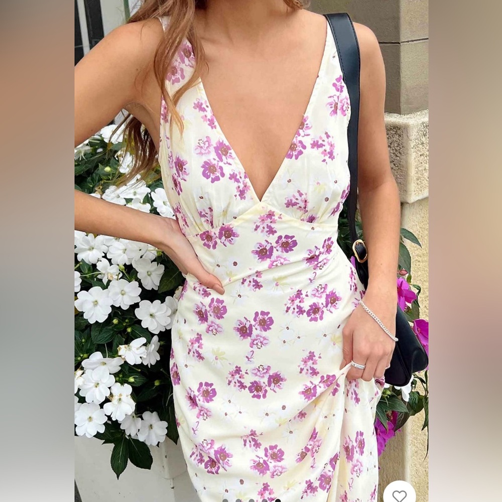 Princess Polly Nellie Midi Dress Yellow Floral - New With Tags!